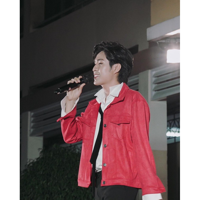 ÁO KHOÁC ĐỎ VẢI DA LỘN | BigBuy360 - bigbuy360.vn