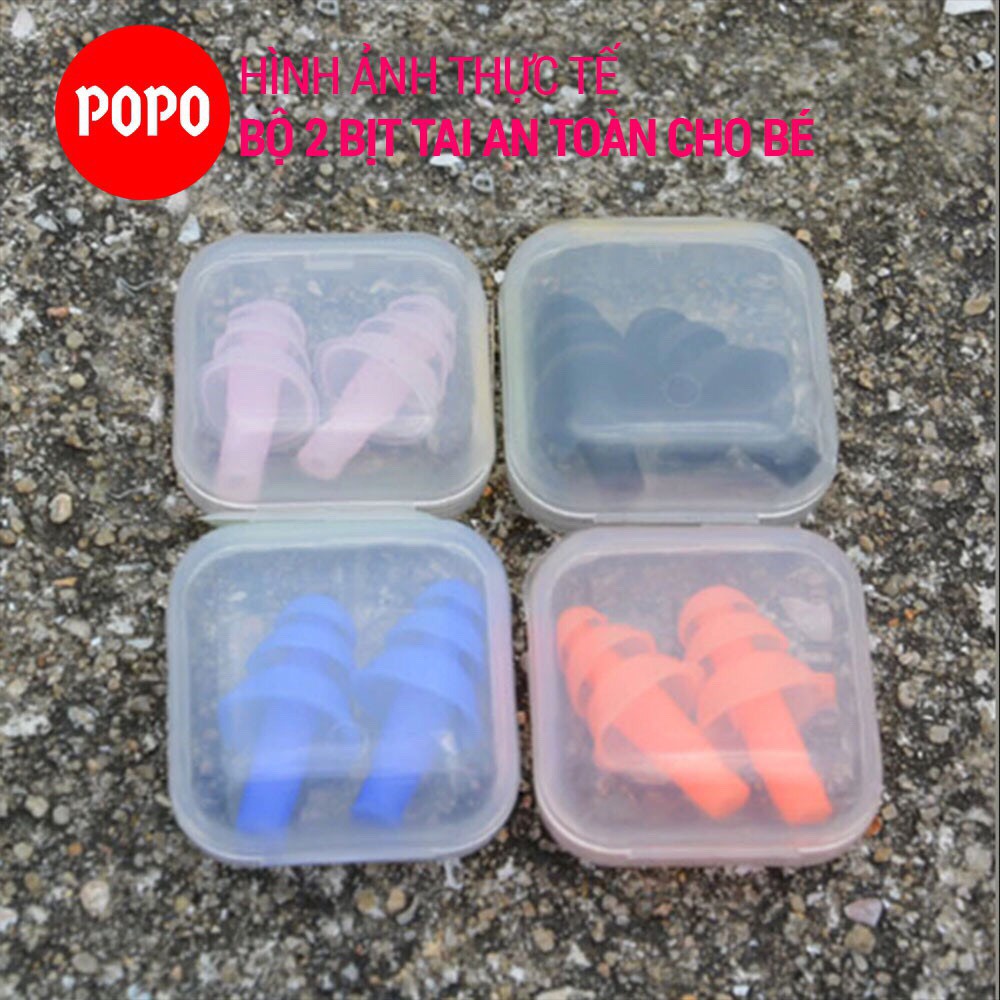 Bộ hai bịt tai EN2 nhỏ gọn,có hộp cho bé cao cấp chống nước khi bơi Sporty