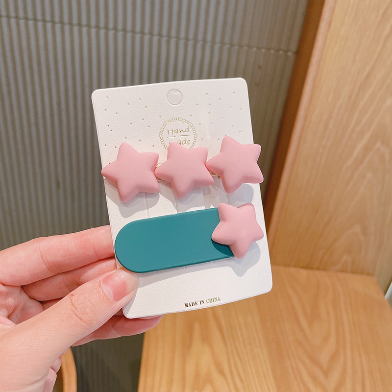 Set 2 Kẹp Tóc Hình Ngôi Sao Năm Cánh Dễ Thương Cho Nữ
