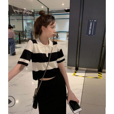 Áo polo Ngắn Tay Kẻ Sọc 8852 #