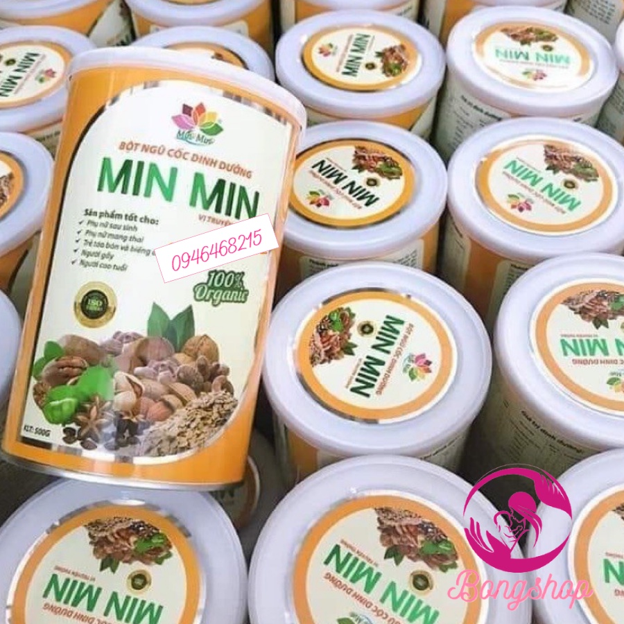 Ngũ Cốc Lợi Sữa Min Min - Mẫu mới 29 loại Hạt, Bột Ngũ Cốc Min Min (500GAM), dành cho mẹ bầu và mẹ nuôi con bằng sữa mẹ