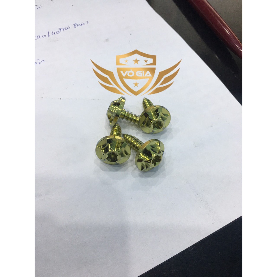 Ốc 2 tầng ĐẶC BIỆT 5li ren xoắn 5ly ren xoắn Titan Gr5 XỊN phối nhiều màu gắn dàn áo xe Exciter Winer Raider Sonic
