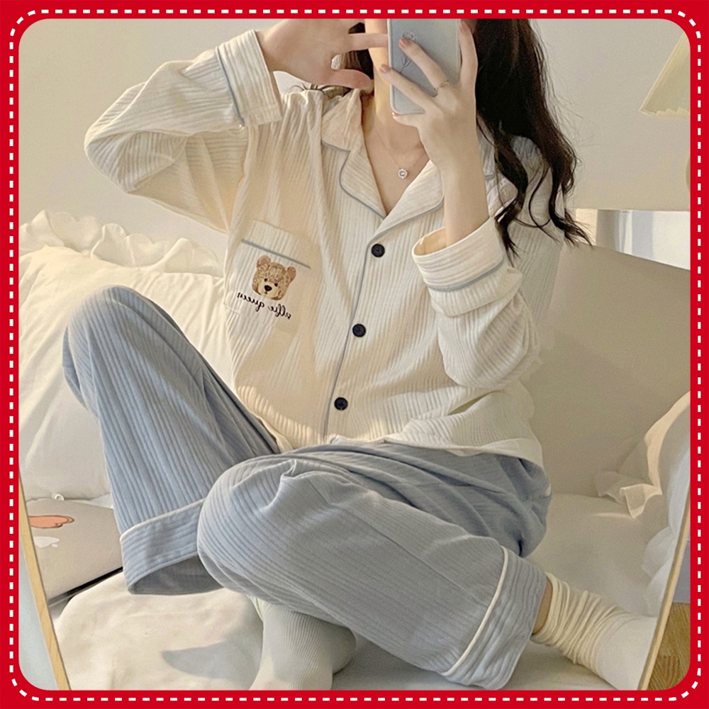 Đồ Ngủ Pijama Dài Tay, Bộ Ngủ Dài Tay Đáng Yêu Nhiều Màu | BigBuy360 - bigbuy360.vn