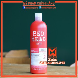 DẦU GỘI DẦU XẢ TIGI ĐỎ BED HEAD RESURRECTION 750ML - CHÍNH HÃNG