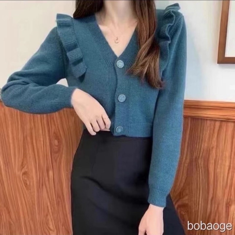 Áo Len Nữ, Áo Len Croptop Cánh Tiên Hàng Quảng Châu Loại 1