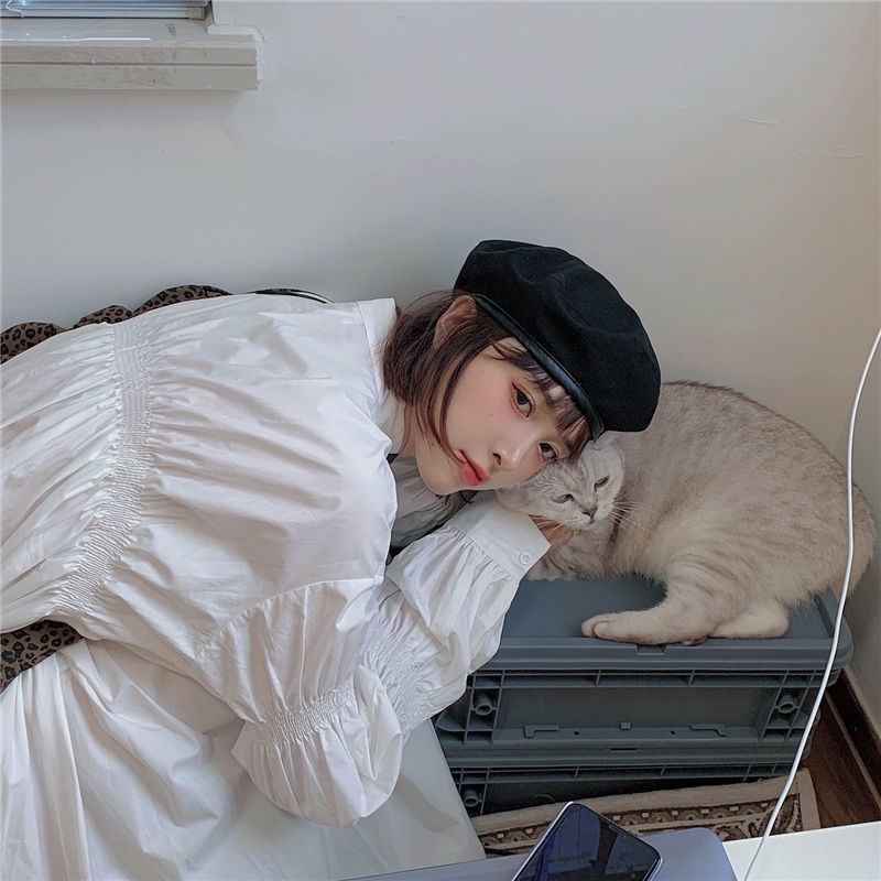 Váy kiểu sơ mi dáng xoè phối kiểu xếp ly thời trang trẻ trung