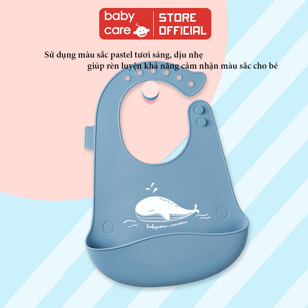 Yếm máng silicon BC BABYCARE siêu mềm không thấm nước, đồ dùng ăn dặm cho bé - BCA011