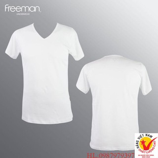 Freeman 315,áo thun nam cổ tim mặc lót, thể thao,du lịch,dạo phố