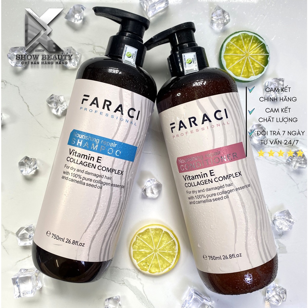 Dầu Gội Xả Faraci Phục Hồi Siêu Mềm Mượt 750ml