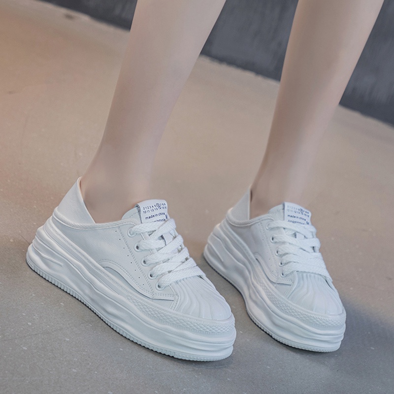 💘 Giày Thể Thao Trắng Đế Dày Phong Cách Hàn Quốc 💘  Đế Mềm Thiết Kế Mới Đơn Giản Thời Trang