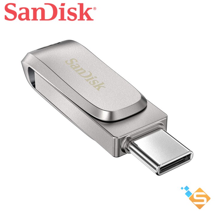 USB 3.1 OTG SANDISK Ultra Dual Drive Luxe Type-C 256GB 128GB 64GB 150MB/s Bạc - Vỏ kim loại - Bảo Hành Chính Hãng 2 Năm