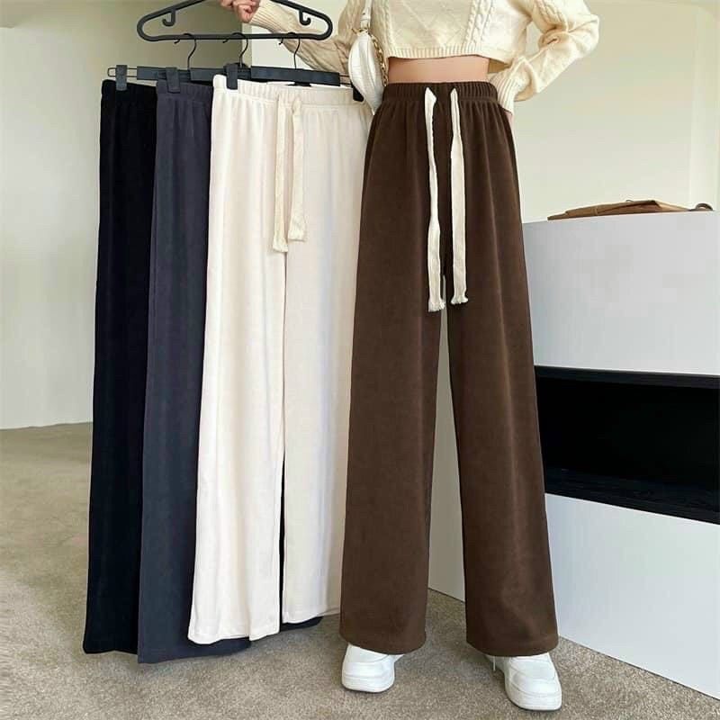 Quần tăm ống sớ cạp rút dây trắng