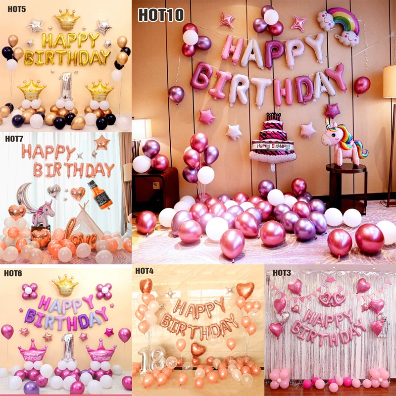 COMBO set bóng trang trí sinh nhật [Siêu đẹp mà dễ làm]