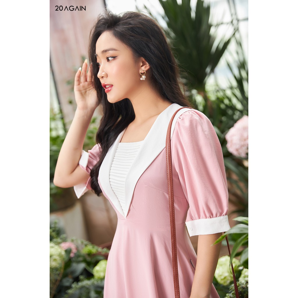 Đầm xòe xếp ly phối ngực 20Again DEA0999 | BigBuy360 - bigbuy360.vn