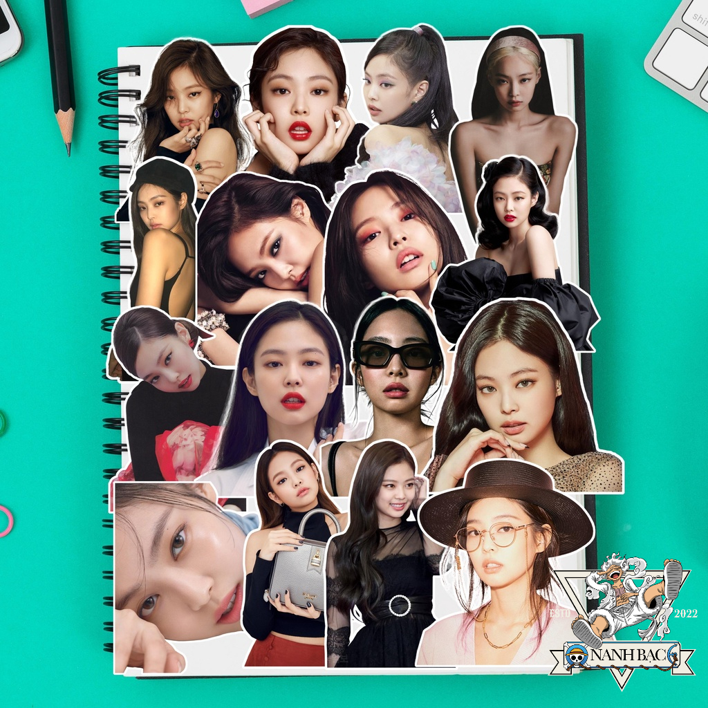 [Set 50 Cái] Sticker Jennie Black Pink chống thấm nước,sticker Black Pink,Jenny Kim,nhãn dán điện thoại,laptop - NB.018