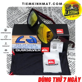 Kính Mát thời trang nam nữ QuikSilver Ferris mắt cam, Dáng vuông dễ đeo, Chống uv400 - vân gỗ