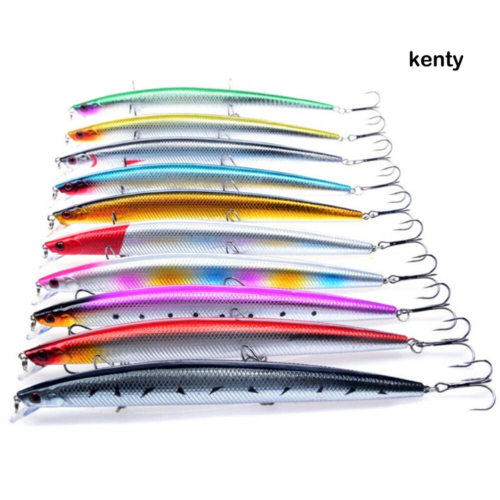 Ktt Ktt☀Mồi Giả Nhử Cá 18cm 26g Bằng Nhựa Gắn Kèm Móc Câu