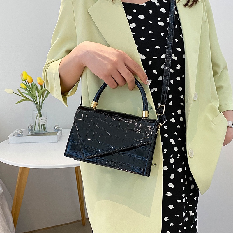 IELGY Túi Đeo Vai Hình Vuông Cỡ Nhỏ Họa Tiết Vân Đá Thời Trang Cho Nữ