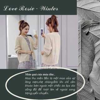 ÁO LEN BẦU - Áo khoác cardigan len vải dày không cúc hàng quảng châu chất đẹp AL03.