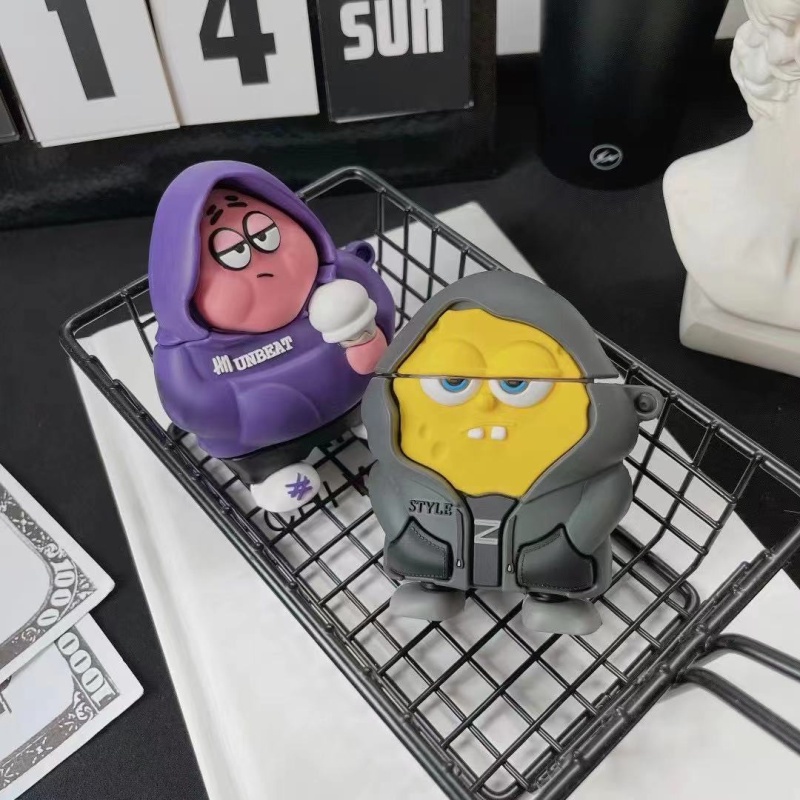 Vỏ Bảo Vệ Hộp Sạc Tai Nghe Airpods Pro Bằng Silicon Họa Tiết Hoạt Hình sponge Eevee Squirtle Togepi Dễ Thương