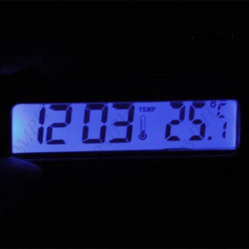 Đồng Hồ Điện Tử Hiển Thị Nhiệt Độ Màn Hình LCD Cho Xe Hơi