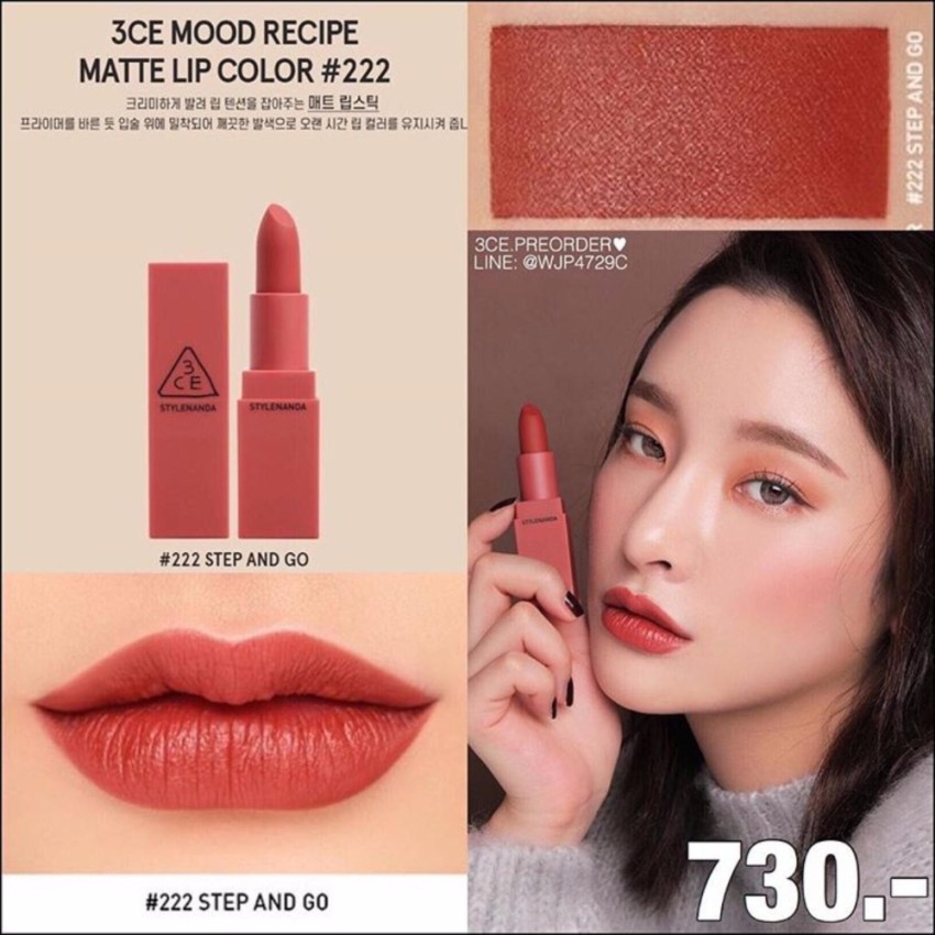Son 3CE ❤️FREE SHIP❤️ Mood Recipe 2017 của Hàn Quốc - Full màu #220, #221, #222