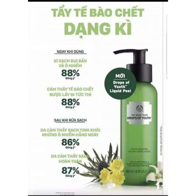 TẨY TẾ BÀO CHẾT DROPS OF YOUTH™ YOUTH LIQUID PEEL 145ML THE BODY SHOP