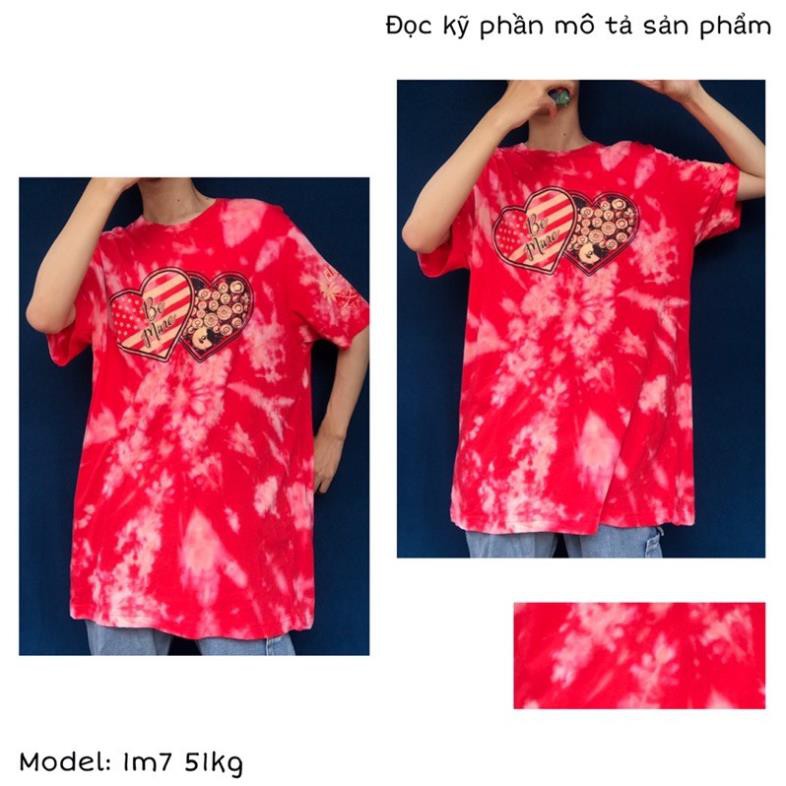 2HAND - ÁO THUN MỸ LOANG MÀU ĐỎ, HỒNG, UNISEX, OVERSIZE TIEDYE TEE SIÊU ĐẸP VÀ NỔI BẬT, NĂNG ĐỘNG LOCALBRAND ⚡️