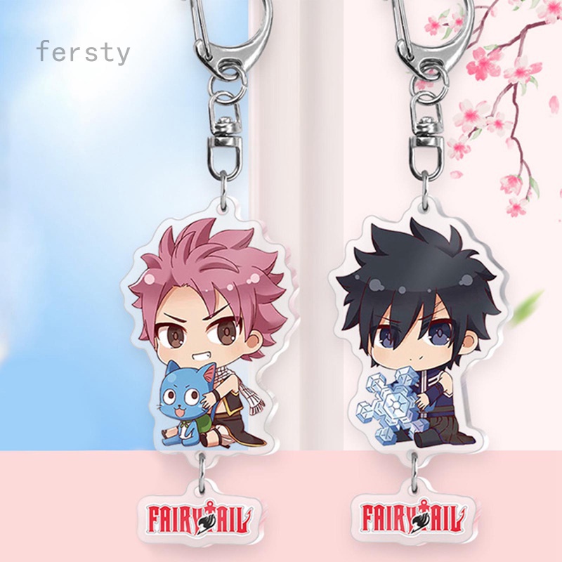 Móc khóa bằng nhựa acrylic họa tiết hình anime cổ tích