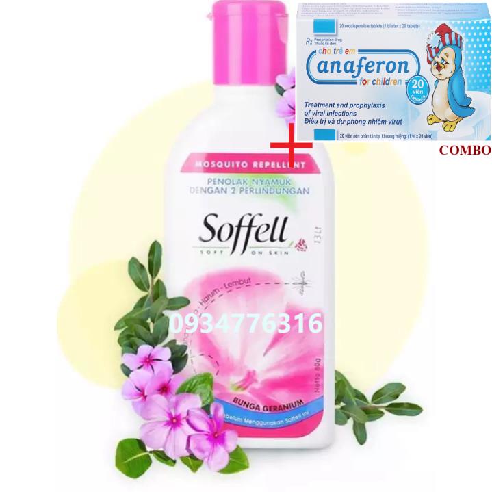 Combo Chim cánh cụt Nga+ ✅ Kem xua muỗi  Soffell Hương Hoa 60ml