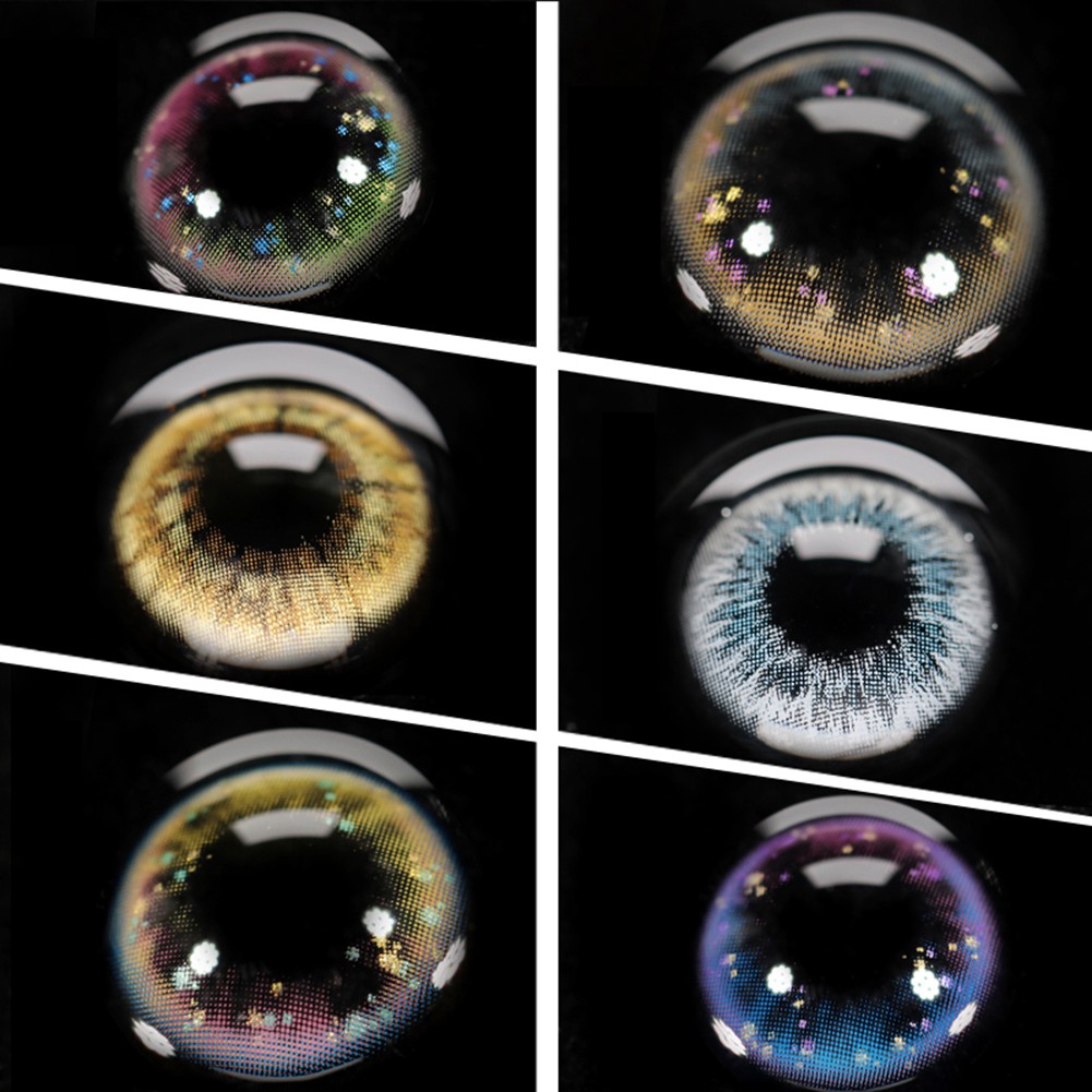 Simrises Round Big Eyes Cosmetic Contact Lenses Makeup 0 Degree Eyewear Party Cosplay