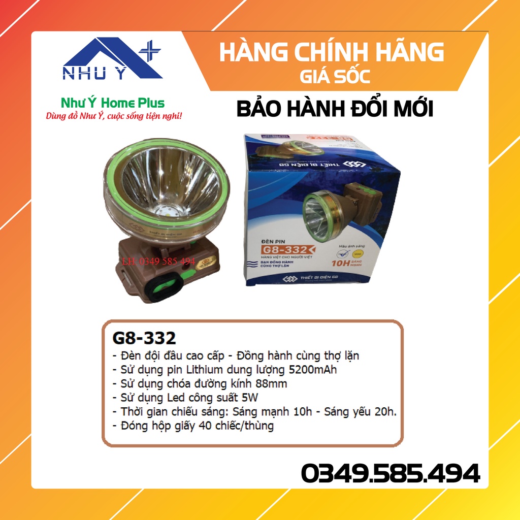 Đèn pin đội đầu cao cấp G8-332  -