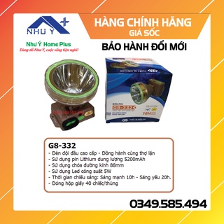 Đèn pin đội đầu cao cấp G8-332 (Thời gian sáng 20 giờ) - [CHÍNH HÃNG]