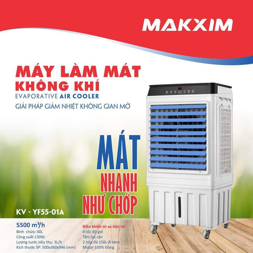 MÁY LÀM MÁT KHÔNG KHÍ BẰNG HƠI NƯỚC MODEL: KV-YF55-01