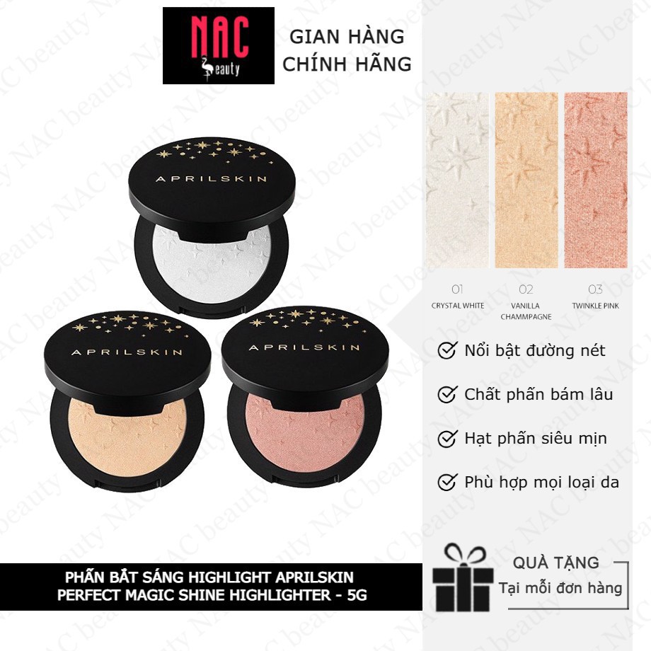 Phấn Bắt Sáng Highlight Aprilskin Perfect Magic Shine Highlighter 5g