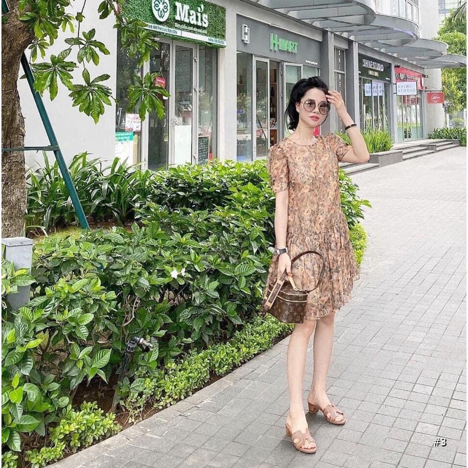 Váy suông hoa nhí đuôi cá