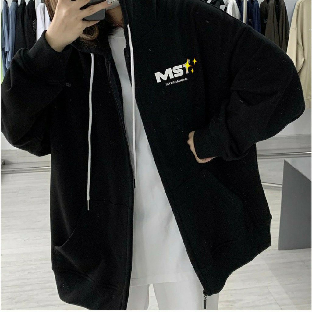 Áo khoác nỉ hoodie Missout chất nỉ bông dày ấm mềm mịn dáng rộng thoải mái