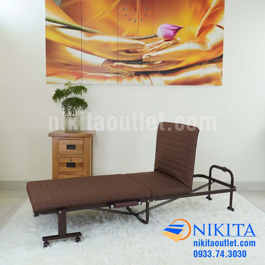 Giường gấp giường xếp nâng đầu NIKITA - kiểu Hàn Quốc HQ65 ( 65cm ) nâng đầu 5 cấp độ - chính hãng thương hiệu NIKITA