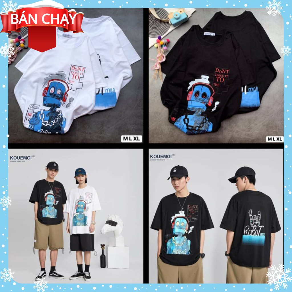 ÁO THUN UNISEX NAM NỮ IN HÌNH ROBOT CỰC NGẦU
