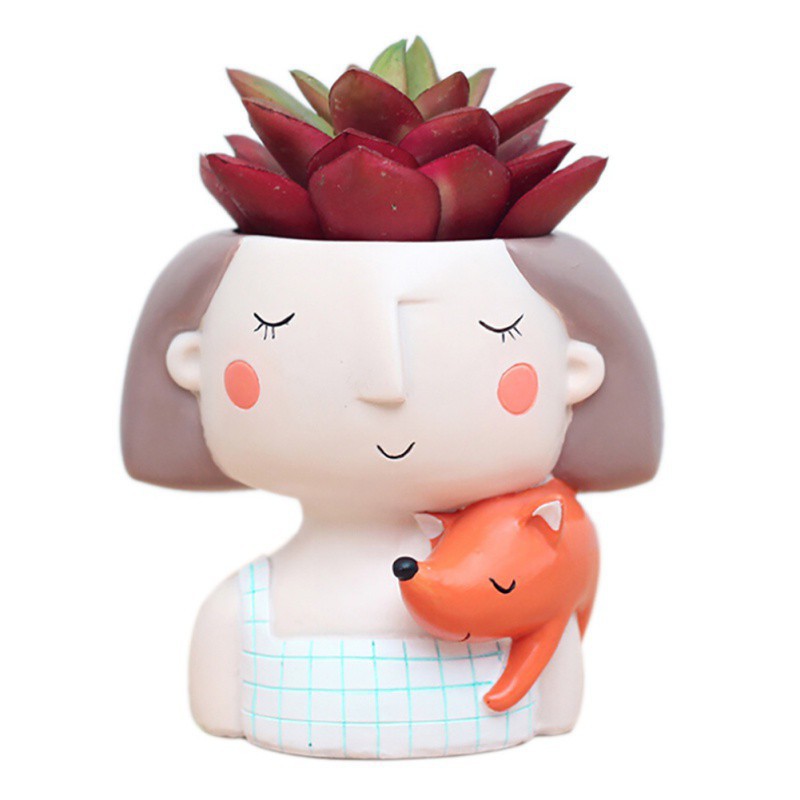 Chậu cây hoa đá mini hình dễ thương