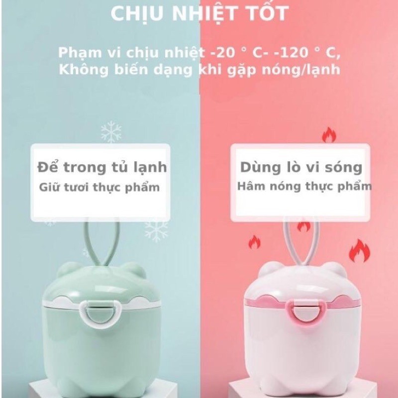 Hộp chia sữa bột, đồ ăn cho bé