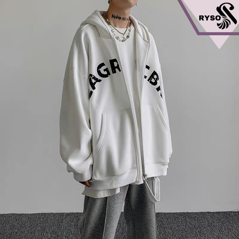 Áo Khóa Hoodie Nỉ RYSO Chất Nỉ Bông Dày Dặn Form Rộng