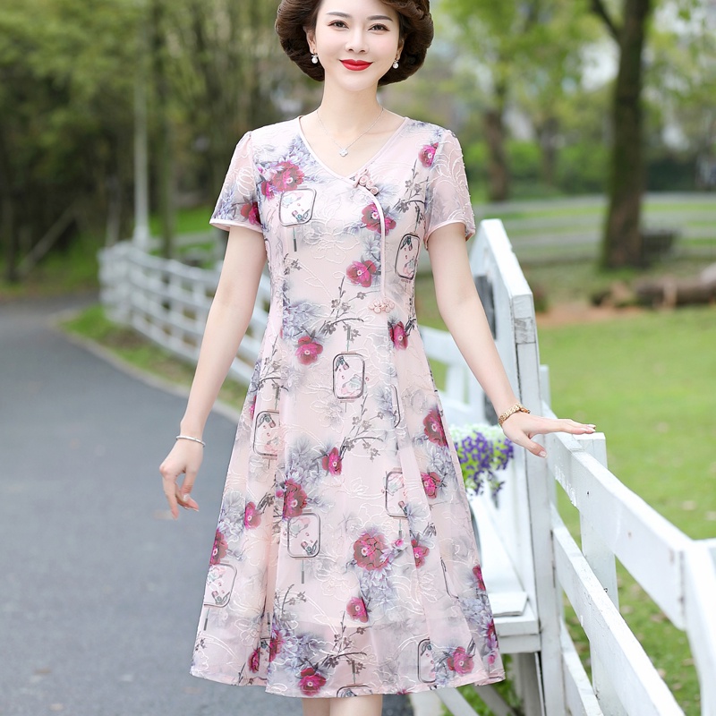 Đầm Thời Trang Mùa Hè Phong Cách Mới Dành Cho Phụ Nữ Trung Niên 2022