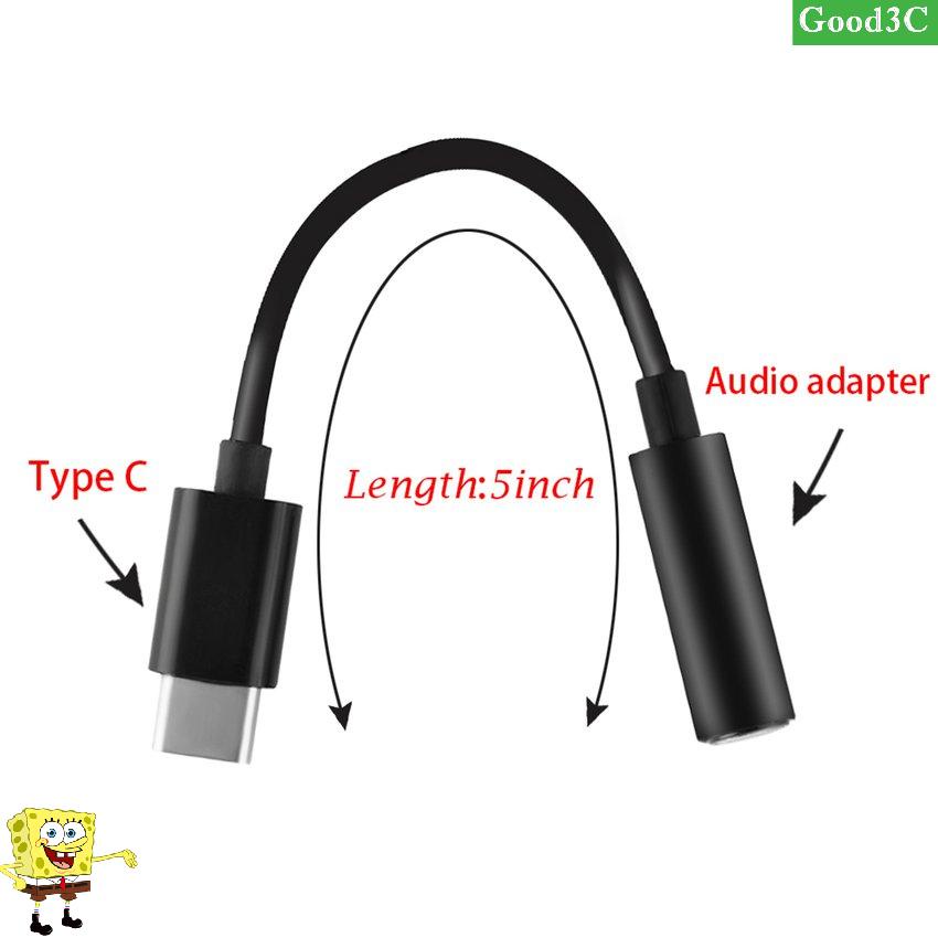 Type-C to 3.5mm Earphone Cable USB-C Male to 3.5 Female Audio Jack Adapter