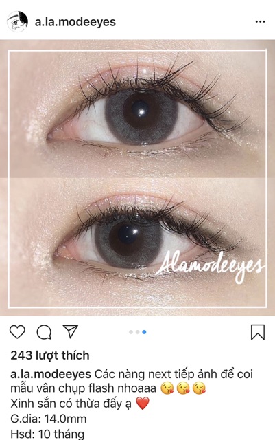 Lens mĩx xám đen tự nhiên