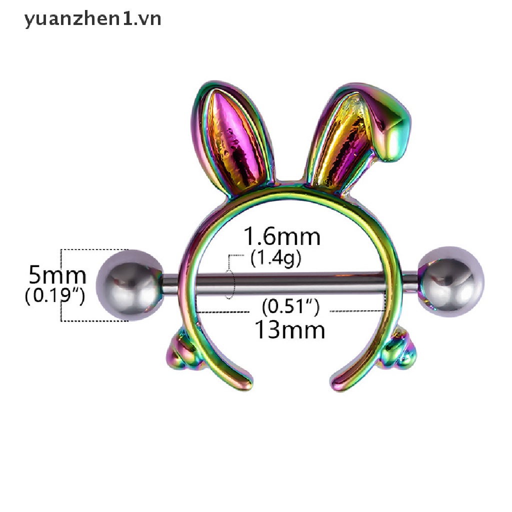 Khuyên Xỏ Cơ Thể Hình Thỏ Bằng Thép