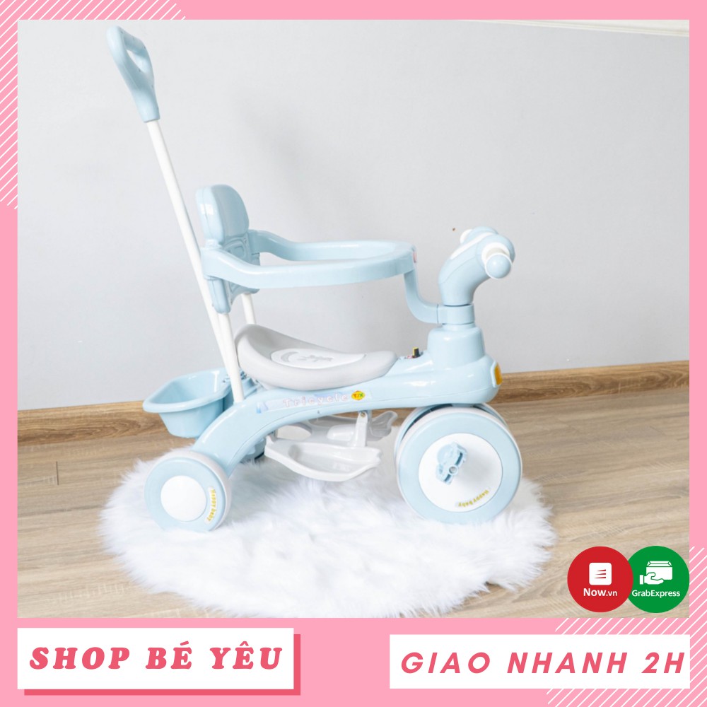 Xe đạp 3 bánh  𝑭𝒓𝒆𝒆𝒔𝒉𝒊𝒑  Xe đạp đẩy 618, xe chòi chân, xe đạp 3 bánh đa năng an toàn có khung bảo vệ - XANH