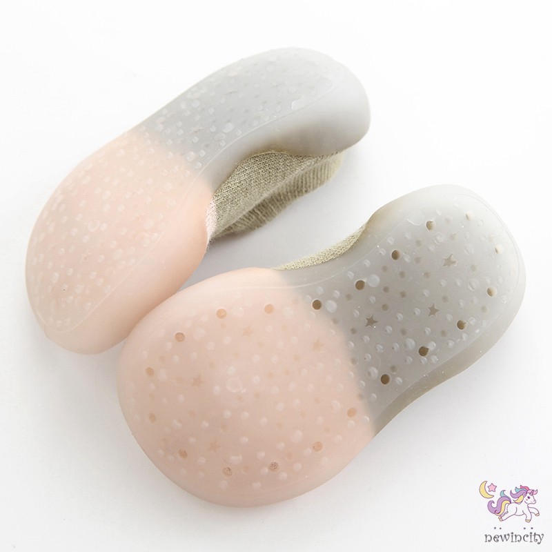 Đôi Giày Cotton Đế Mềm Thiết Kế Dạng Vớ Cho Bé Tập Đi