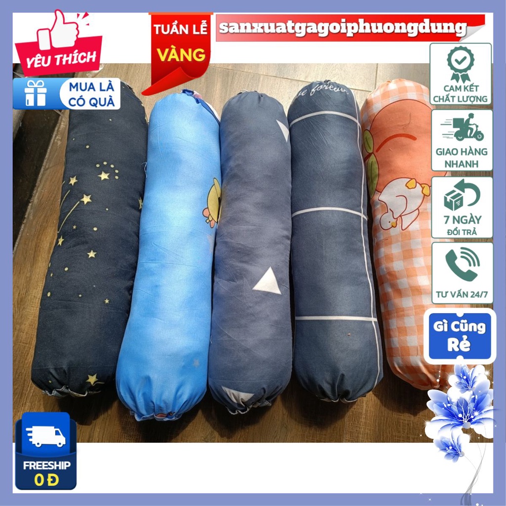 Ruột gối ôm cho bé,vải cotton poly,kích thước 20x60cm-sanxuatgagoiphuongdung