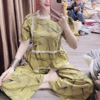 Set bộ áo quần dài ống rộng